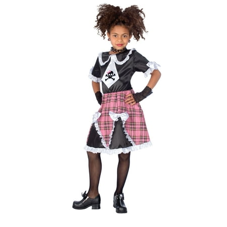 Living Fiction Gothic School Girl 2pc Girl Costume, Multicolors, Medium