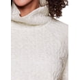 thumbnail image 2 of RBX Active Women's Relaxed Fit Cowl Neck Lightweight Cable Sweater, 2 of 5