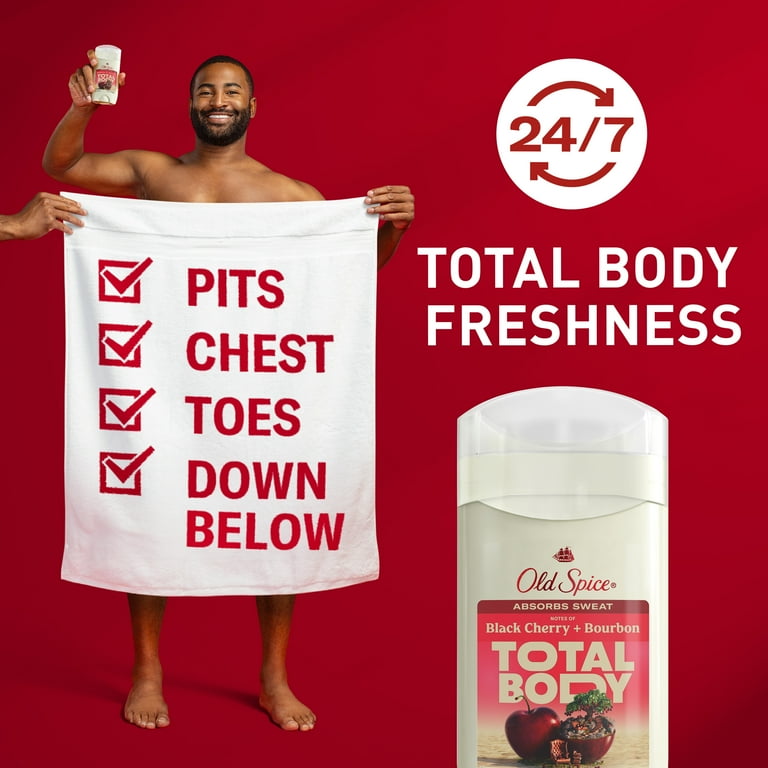 Old Spice Whole Body Deodorant Stick Black Cherry Bourbon Scent 3