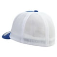 thumbnail image 3 of Bright Las Vegas Skyline Embroidered Flexfit Mesh Cotton Twill Trucker 2 Tone Cap - Royal White OSFM, 3 of 5