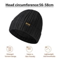thumbnail image 2 of Gorro de invierno con forro de satén para mujer y hombre, gorro holgado con forro de seda para invierno, gorro de punto cálido con puños, 2 of 5