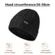 thumbnail image 2 of Gorro de invierno con forro de satén para mujer y hombre, gorro holgado con forro de seda para invierno, gorro de punto cálido con puños, 2 of 5