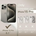 thumbnail image 2 of JETech Ultra Slim (0.35mm Thin) Case for iPhone 15 Pro 6.1-Inch, Camera Lens Cover Full Protection, Lightweight Matte Finish PP Hard Minimalist Case, Support Wireless Charging (Natural Titanium), 2 of 6