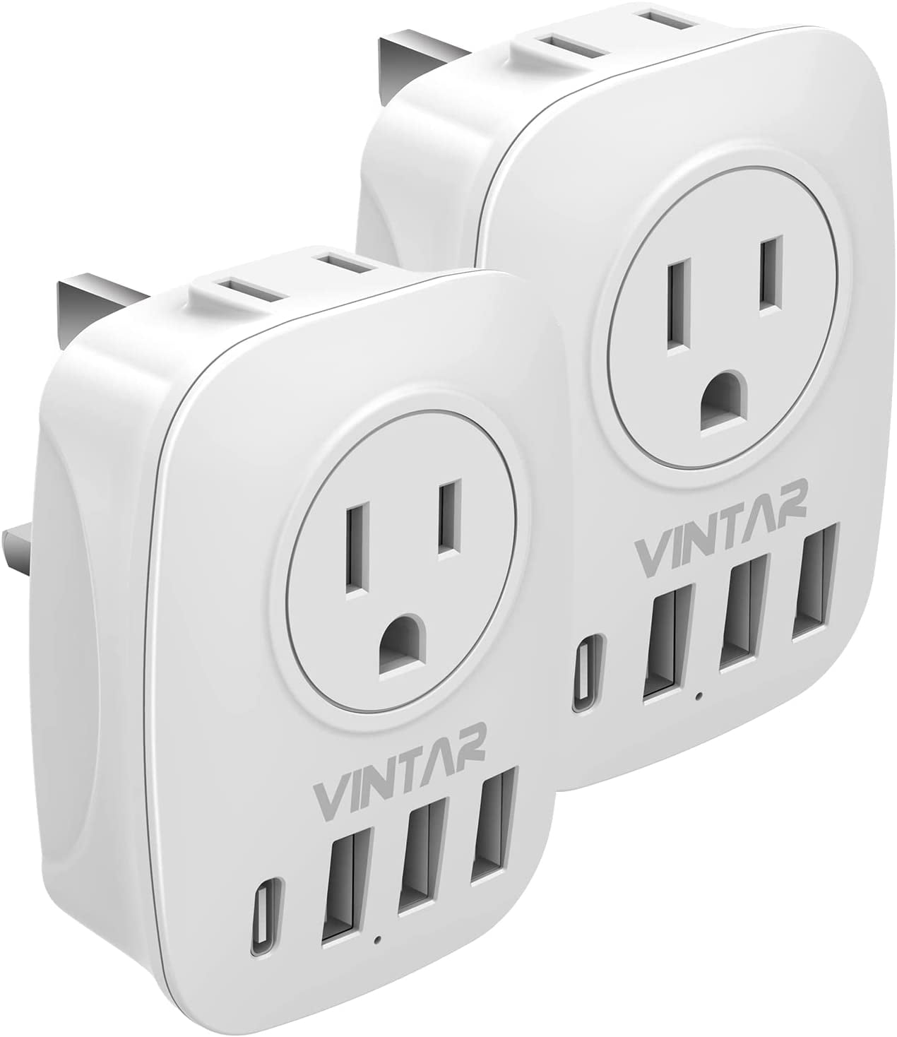 [2Pack] UK Ireland Travel Plug Adapter, Type G Plug Adapter with 2