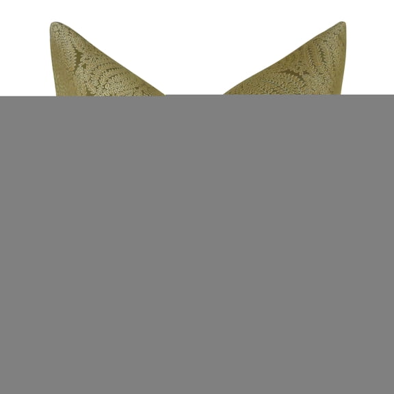 Plutus Leaf Pod Handmade Throw Pillow-Color:Gold,Size:20" x 30"