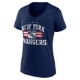 thumbnail image 2 of Women's Navy New York Rangers Americana Team V-Neck T-Shirt, 2 of 3