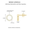 thumbnail image 6 of Rosec Jewels Certified Moissanite Eternity Stud Earrings for Women (D Color VS1 Clarity), 14K Yellow Gold, 6 of 7