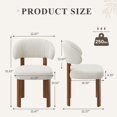 thumbnail image 3 of AFO Modern Velvet Dining Side Chairs, Beige (Set of 2), 3 of 3