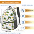 thumbnail image 3 of Tractor and Hay White Pattern 17" School Backpacks for Teens,Waterproof Oxford Fabric,S-Shape Padded Straps for School,Travel,Hiking,Camping, 3 of 6