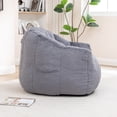 thumbnail image 3 of SESSLIFE Bean Bag Chair for Adults, Faux Fur Bean Bag Sofa with Armrests, High Density Foam Lazy Sofa Chair, Oversized Comfy Lounge Chair for Living Room Bedroom Reading, Gray, 3 of 10