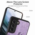 thumbnail image 3 of Nalacover For Samsung S21 Plus Case Ring Holder Kickstand with Credit Card Holder, Back Flip Premium Leather Magnetic Clasp Removable Wirst Hand Strap Cover for Samsung Galaxy S21 Plus,Purple, 3 of 15