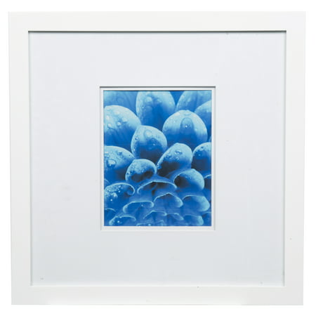 Gallery Solutions 18x18 Wide White Frame with Double Mat For 8x10 Image