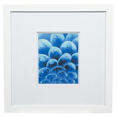 8x10 White Mat - Gallery Solutions 18x18 Wide White Frame with Double Mat For 8x10 Image
