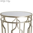 thumbnail image 3 of Rutledge & King Round End Table Set - Gold End Tables with Mirrored Tops - Nesting Round Accent Tables - Gold and Mirrored Metal Side Tables Alexander End Table Set, 3 of 3