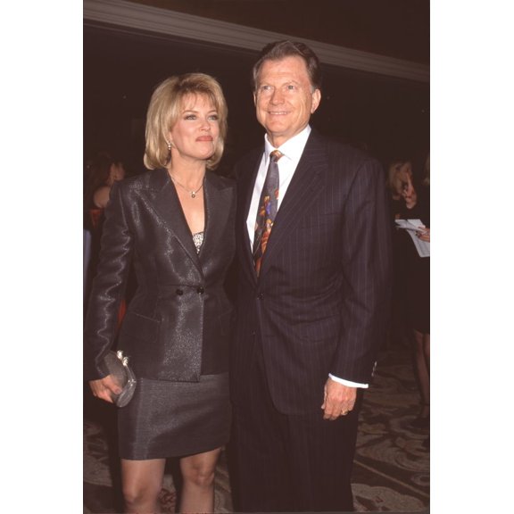 Mary Hart In Black Skirt Suit And Burt Sugarman In Navy Pinstripe Suit Photo Print (8 x 10) - Item # CPA2795