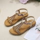 thumbnail image 4 of 【2230-3】Sandalias mujer correas elásticas versátiles y sandalias ligeras y cómodas (Beige 38), 4 of 9