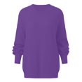 thumbnail image 2 of Cable Knit Pullover Loose Lantern Sleeve Casual Round Neck Womens Sweater Top, 2 of 8
