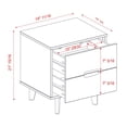 thumbnail image 3 of Sloane 2-Piece Groove Handle Wood Bedroom Nightstand Set in Caramel, 3 of 8
