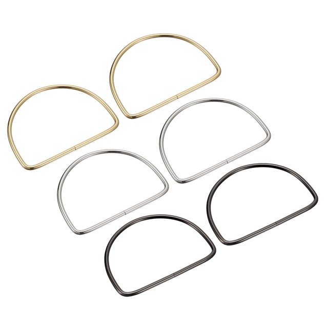 Semicírculo Monedero Mango Marco, 6uds 5.39 Metal Monedero Manijas Bolso Manijas Reemplazo para Bolso Fabricación Bricolaje Artesanía(Oro+Plata+Oscuro Gris)