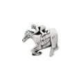 thumbnail image 3 of Race Horse Charm .925 Sterling Silver Antiqued Reflection Beads, 3 of 5