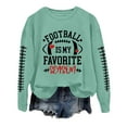 thumbnail image 1 of WEAIXIMIUNG Chandails en Molleton pour Femmes Zip Up Femmes Décontracté Manches Longues Col Rond Chandails en Molleton Football Graphique Imprimé Pull Léger Chandails en Molleton Blouse Top, 1 of 4