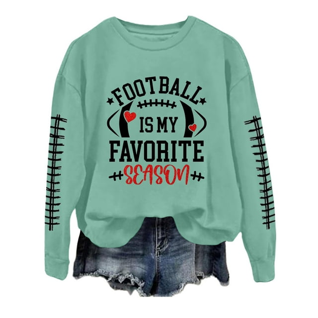 WEAIXIMIUNG Chandails en Molleton pour Femmes Zip Up Femmes Décontracté Manches Longues Col Rond Chandails en Molleton Football Graphique Imprimé Pull Léger Chandails en Molleton Blouse Top