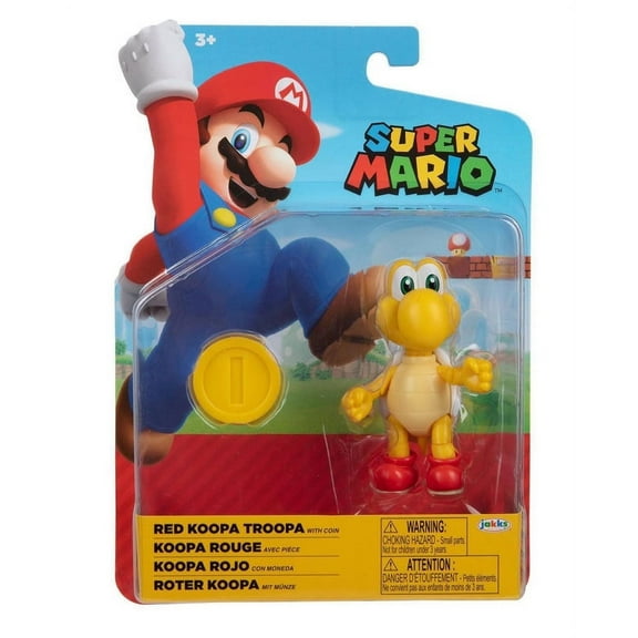 Super Mario 4" Red Koopa Troopa with Coin
