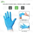 thumbnail image 3 of [800 PACK] Medium Blue Nitrile Exam Gloves - Disposable, Latex Rubber Free, Powder Free, Black Gloves, Non Sterile, Food Safe, 4 Mil, Black Color, Convenient Dispenser by EcoQuality…, 3 of 5