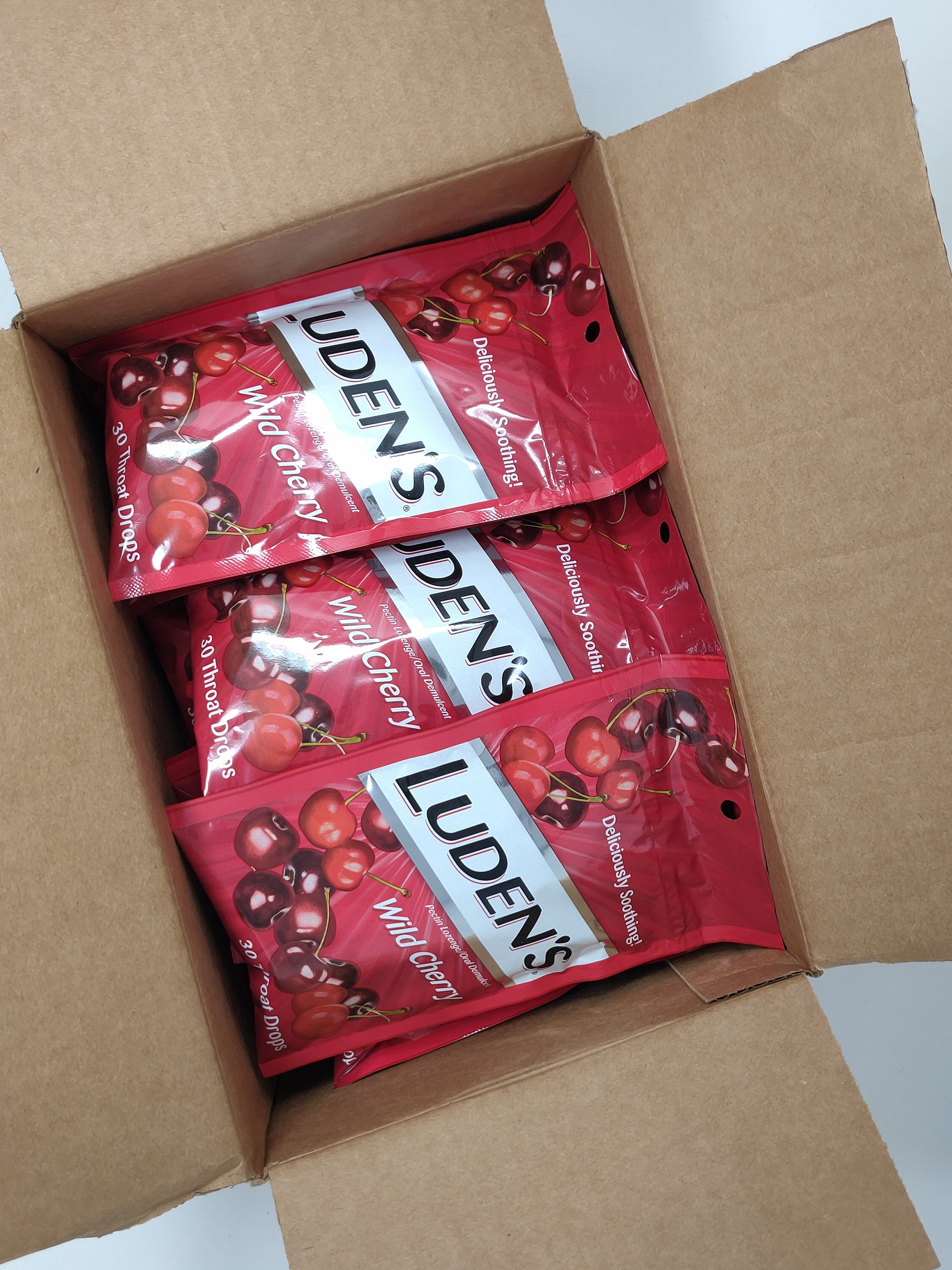 Luden's Wild Cherry Pectin Throat Lozenges - 12 Pack x 30 Drops Value Pack