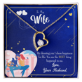 thumbnail image 1 of To My Wife I Chose Happiness Forever Necklace w Message Card, 1 of 7