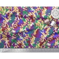 thumbnail image 2 of Soimoi Cotton Poplin Fabric Leaves Artistic Print Fabric by The Yard 56 Inch Wide, 2 of 3