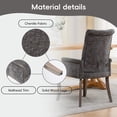 thumbnail image 5 of Lovableguy Mid Century Chenille Dining Chairs Set of 2,Upholstered Tufted Kitchen Side Chairs with Armrests and Solid Wood Frame & Legs,for Dining, Kitchen & Living Room,Gray, 5 of 8