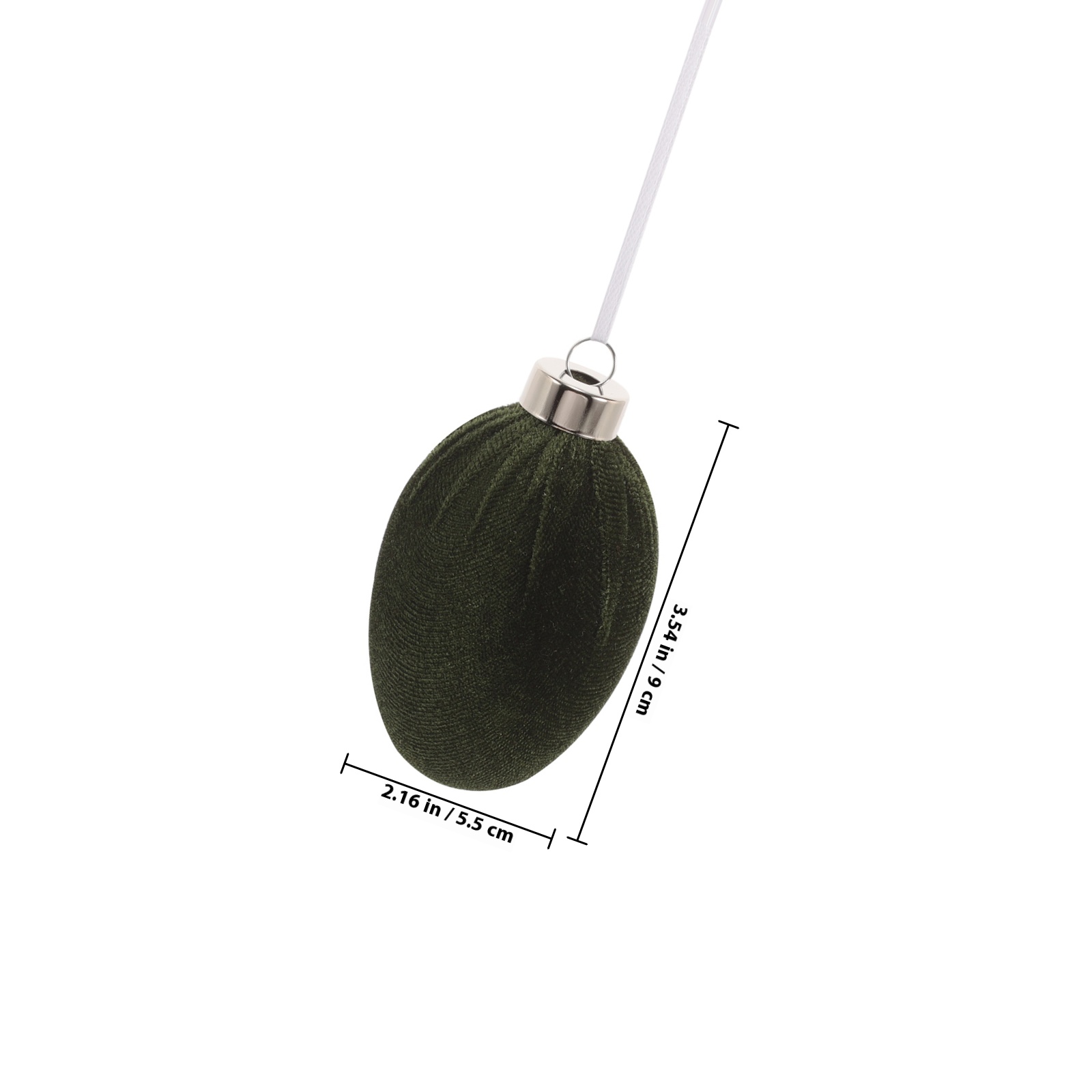 OUNONA 12Pcs Luxurious Velvet Easter Egg Hanging Decor in Assorted Colors for Festival Display