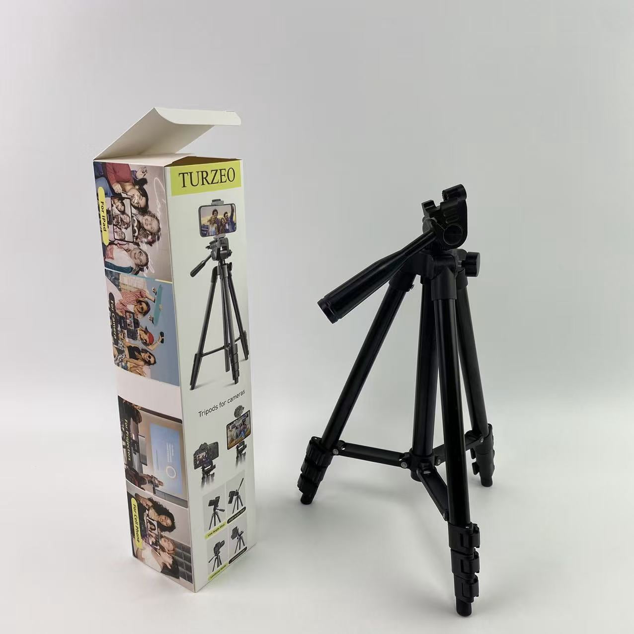 TURZEO Tripods for cameras,60" Camera Tripod,Cell Phone Tripod,Professional Aluminum Portable Tripod Stand with Phone Tripod Mount&1/4”Screw