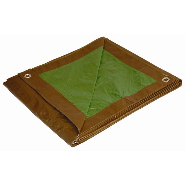Tarp Foremost 11216, marrón y verde, reversible, 3,5 m x 4,9 m, 7 mm