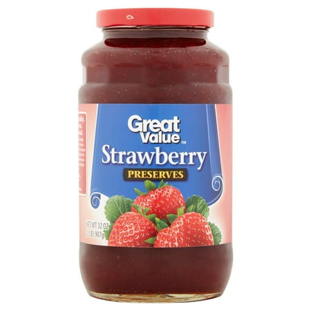 Great Value Strawberry Preserves, 32 oz