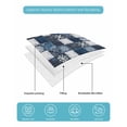 thumbnail image 5 of Blue White Snowflake King Size Down Alternative Comforter, Lightweight Comforter Quilt Bedding Set with Pillow Shams Winter Geometric Check Plaid All Seasons Bed Comforter Duvet Insert 96"x106", 5 of 7