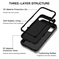 thumbnail image 2 of I-HONVA for Google Pixel 10 /10 Pro Shockproof Case (6.3", 2025 Release), Heavy Duty Drop Protection Protective Anti Scratch Hard Shell Case for Women Men,Black, 2 of 7