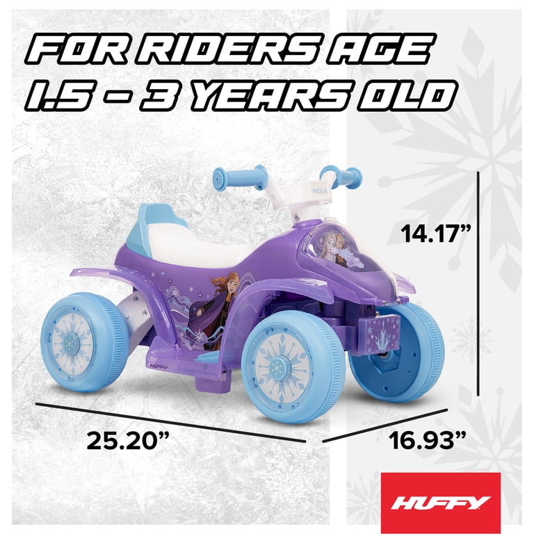Huffy 6V Disney Frozen Quad Ride-On, Ages 1.5-3, Purple, Kids