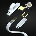 thumbnail image 4 of Cat 8 Ethernet Cable 6 ft, Flat Cable with Gold-Plated RJ45 Connector, LAN Internet Cable, Network Cable for Modems, Routers, High Speed, White (2 Pack), 4 of 7