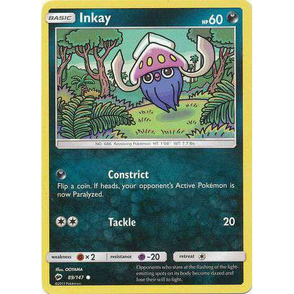 Pokemon Burning Shadows Inkay #89