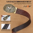 thumbnail image 7 of SUOSDEY Mens Ratchet Western Belts for Women,Cowboy Cowgirl Engraved Embossed Belts for Jeans Christmas with Gift Box, 7 of 7