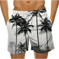 thumbnail image 3 of BiZtdJrK Men's Board Shorts Drawstring Elastic Waist Beach Shorts Fashion Palm Trees Print Trunks Bathing Suits with Pockets Summer Holiday Outfits Multicolor L Clearance Sales Today Sales Prime, 3 of 6