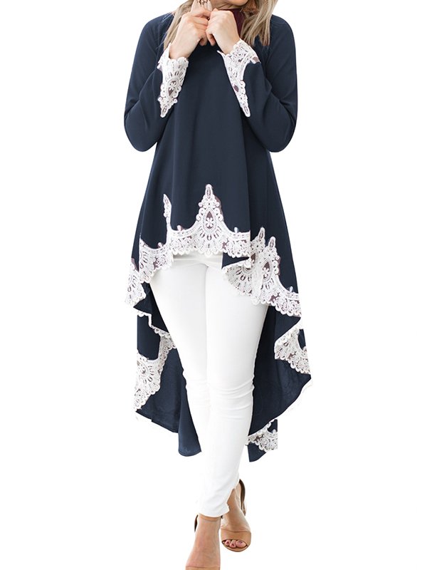 high low lace blouse