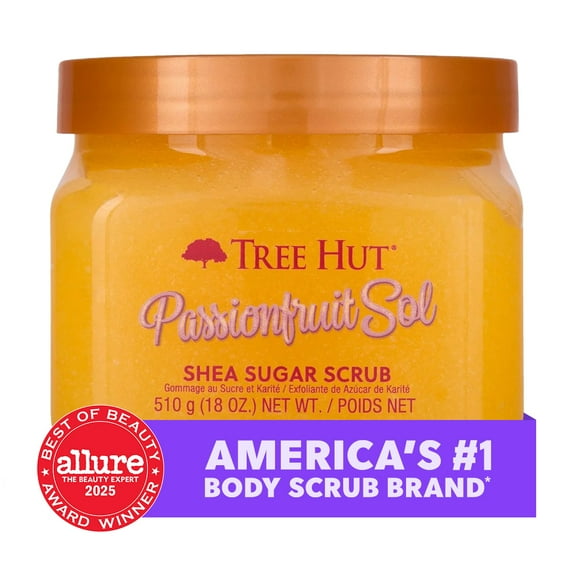 Tree Hut Passionfruit Sol Shea Butter Sugar Body Scrub, 18 oz