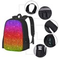 thumbnail image 4 of Daiia Rainbow Glitter Backpack for Men and Women -Durable Backpack Large Capacity, Water-Resistant Bag with Adjustable Straps and Laptop Compartment, 4 of 9