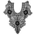 thumbnail image 3 of Yesbay Floral Collar Embroidery Lace Neckline Wedding Dress DIY Sewing Applique Patch,Beige, 3 of 8