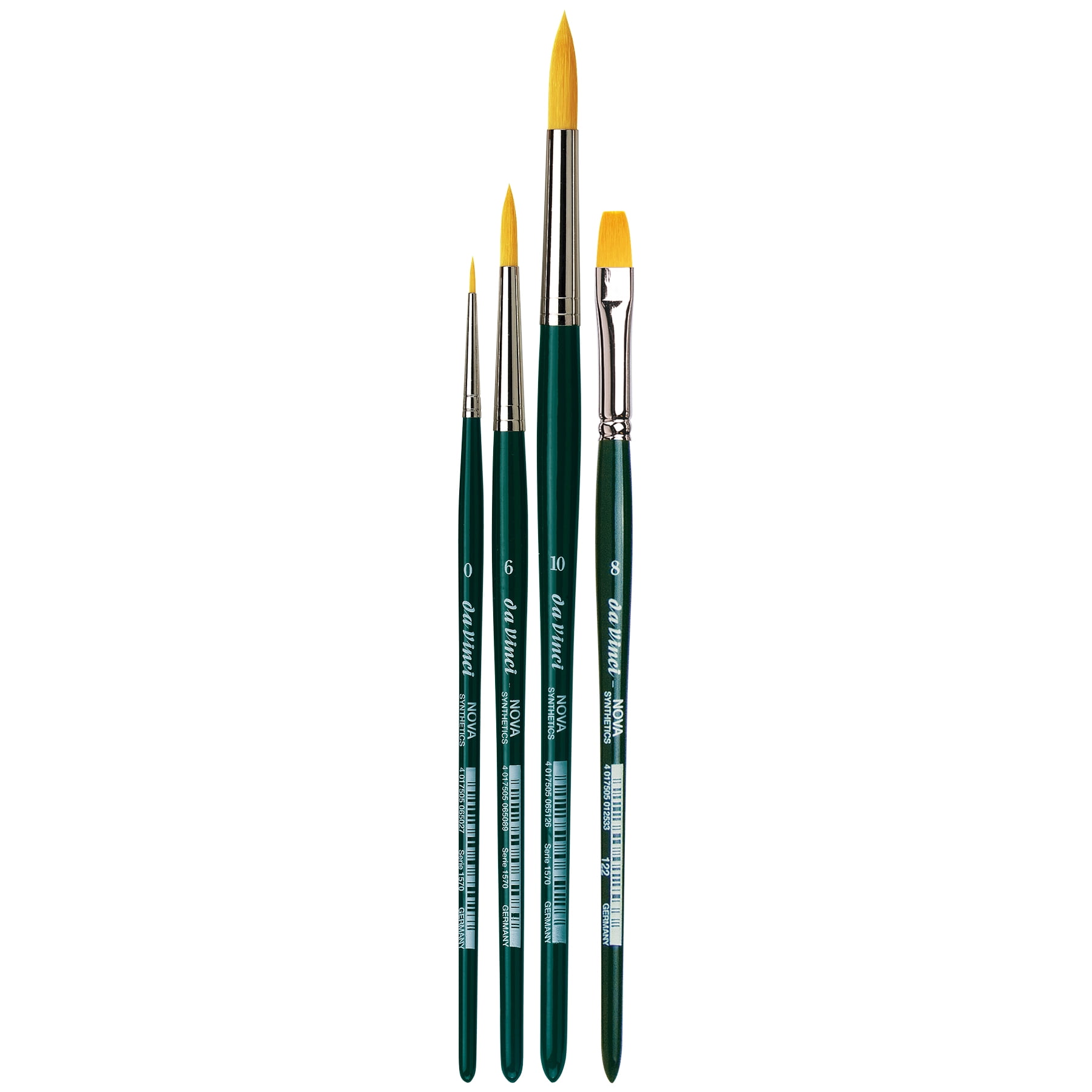 da Vinci NOVA Model Painting Brushes, Synthetic, All Paint Types, Assorted, 4 Brush Set