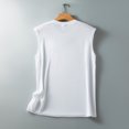 thumbnail image 5 of Camiseta sin mangas holgada de cuello redondo con estampado de día de la independencia a la moda para mujer Pompotops  lopia993624, 5 of 5