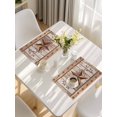 thumbnail image 5 of Vintage Texas Star Wooden Placemats Set of 8, Farmhouse Berry Country Placemats for Dining Table, Place Mats for Kitchen Tabletop, Waterproof Wipeable Dining Table Mats Set, 5 of 9
